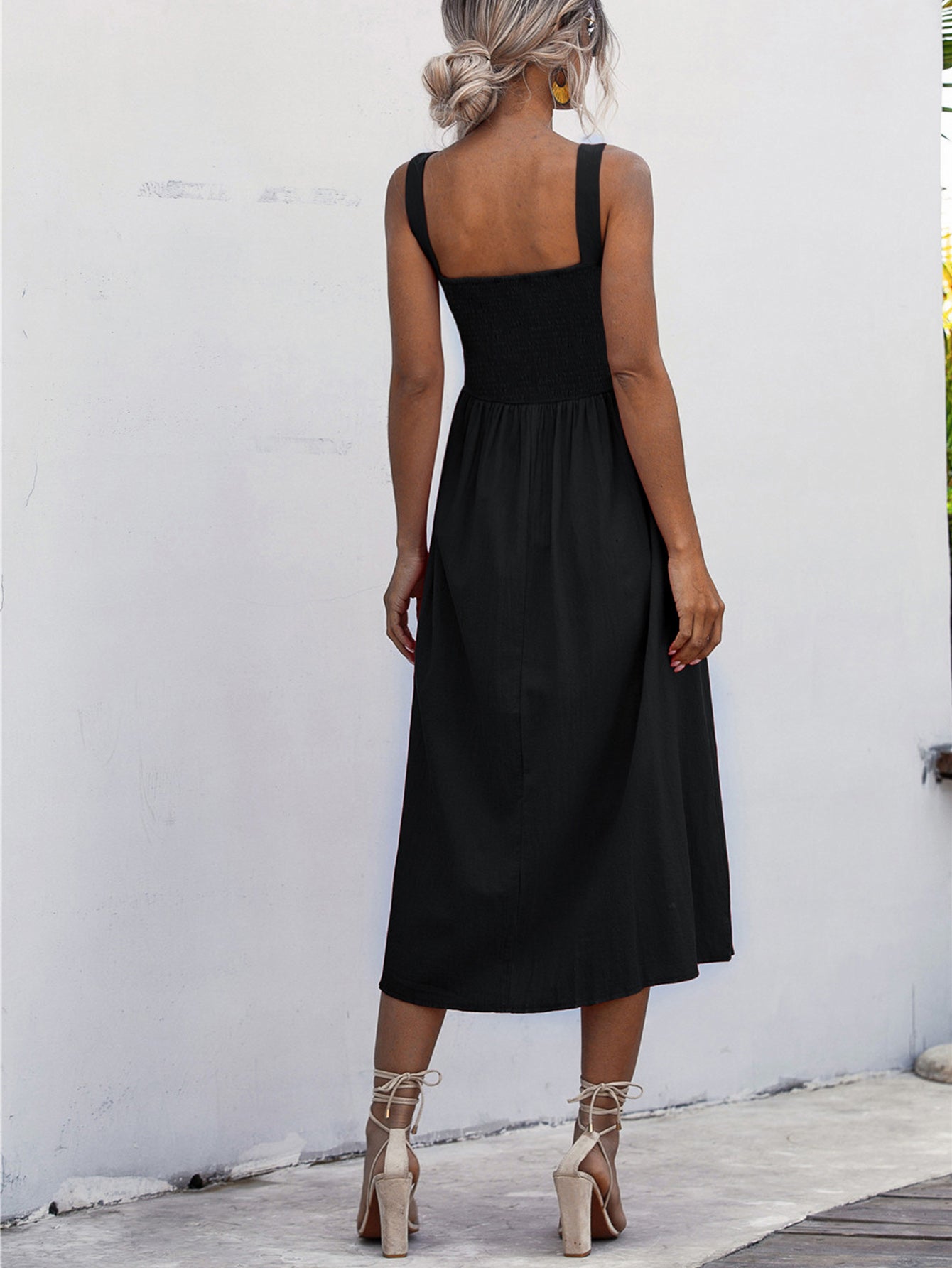 Square Neck Midi Dress