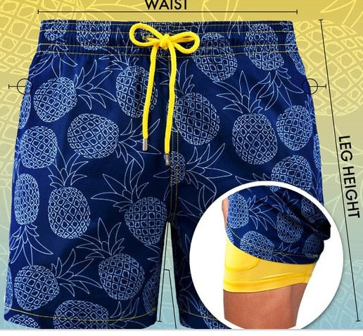 Swimwear Mens Double-layer