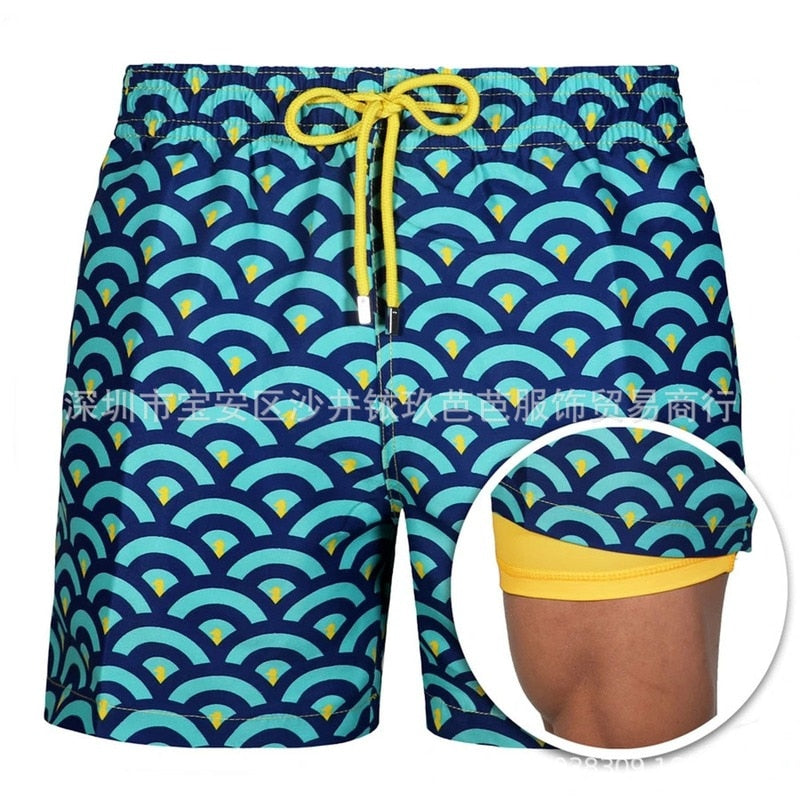 Swimwear Mens Double-layer
