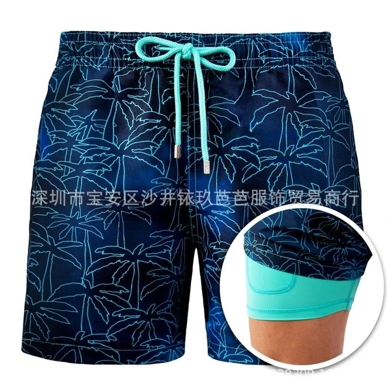 Swimwear Mens Double-layer