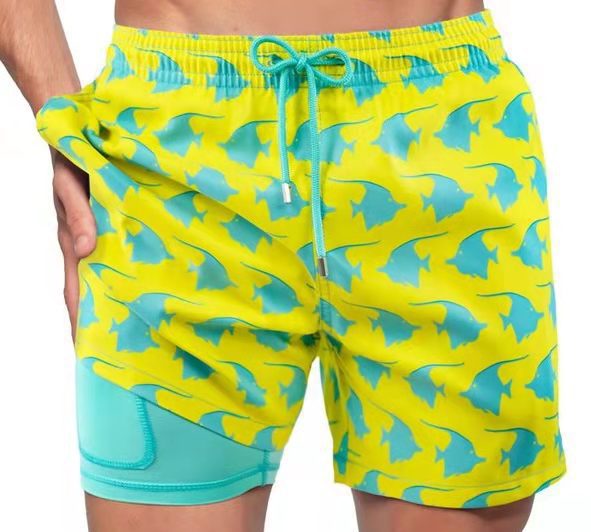 Swimwear Mens Double-layer