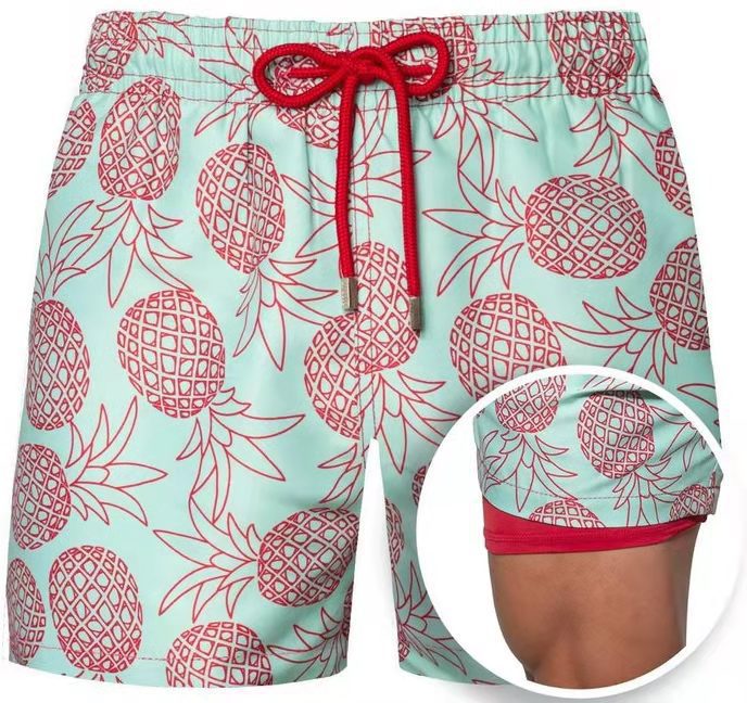 Swimwear Mens Double-layer