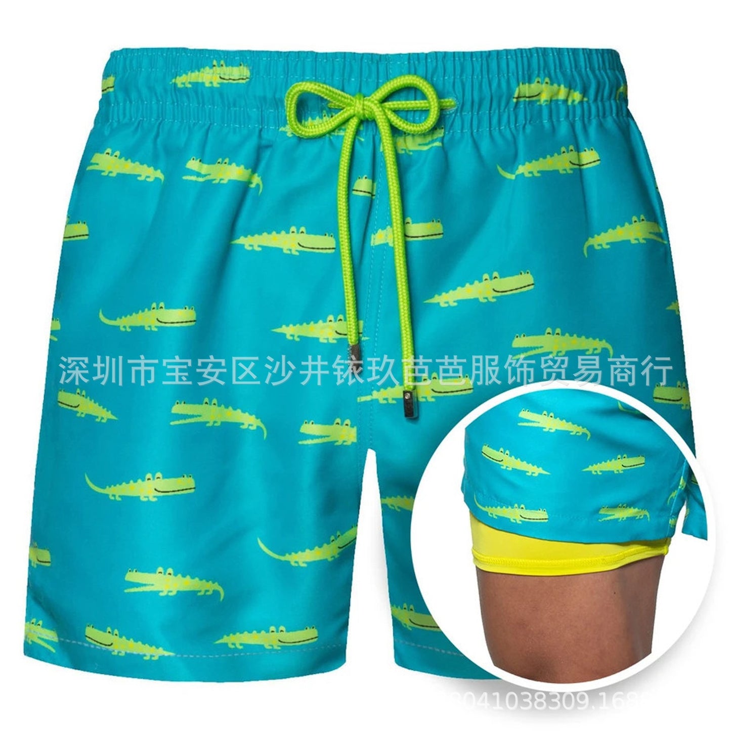 Swimwear Mens Double-layer