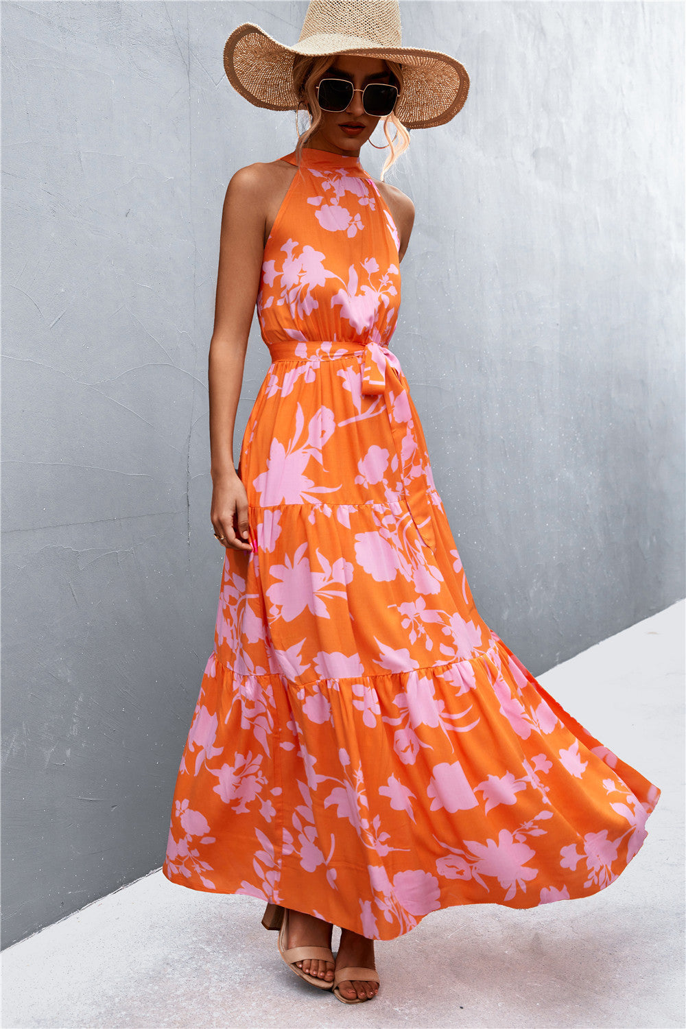 Maxi Dress Summer Tie Waist