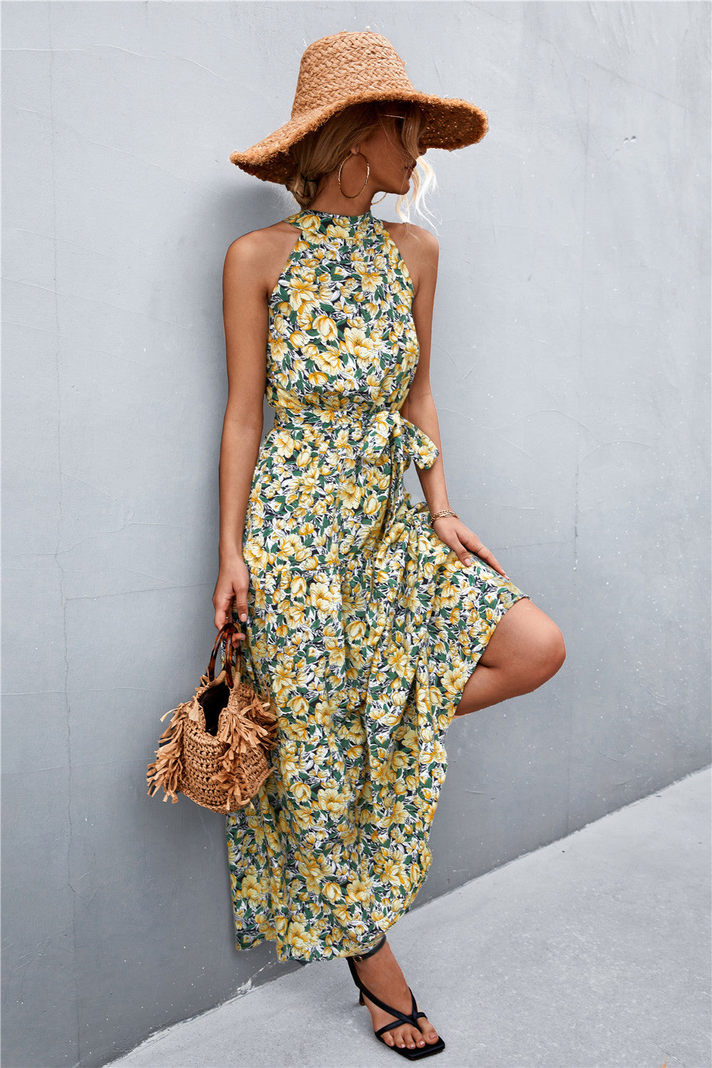 Maxi Dress Summer Tie Waist