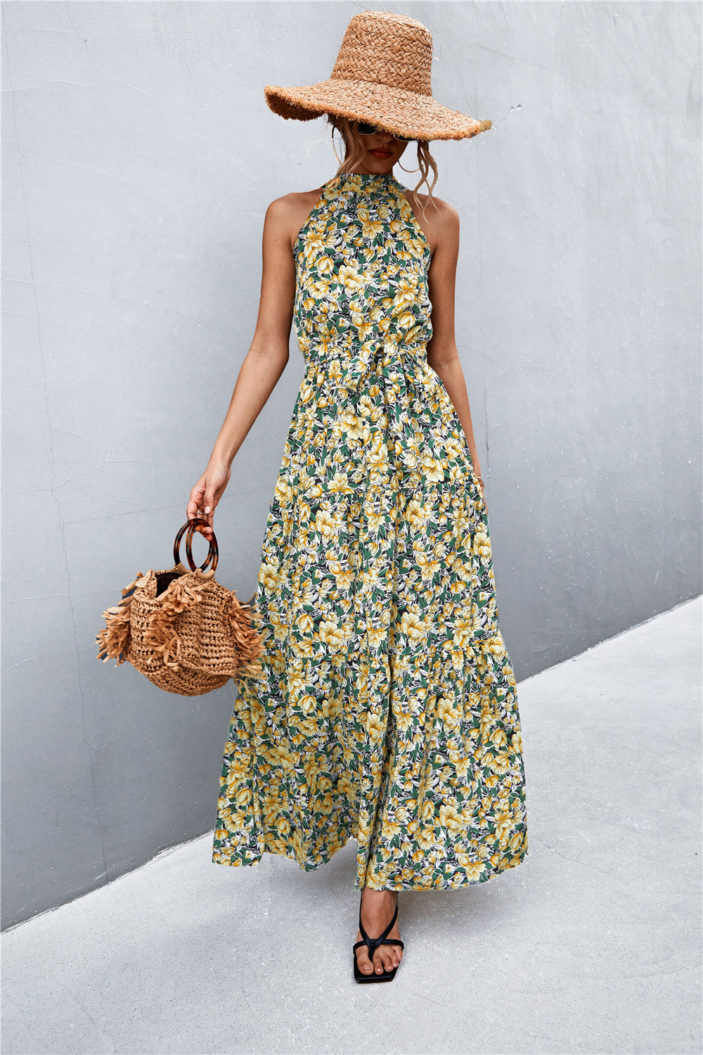 Maxi Dress Summer Tie Waist