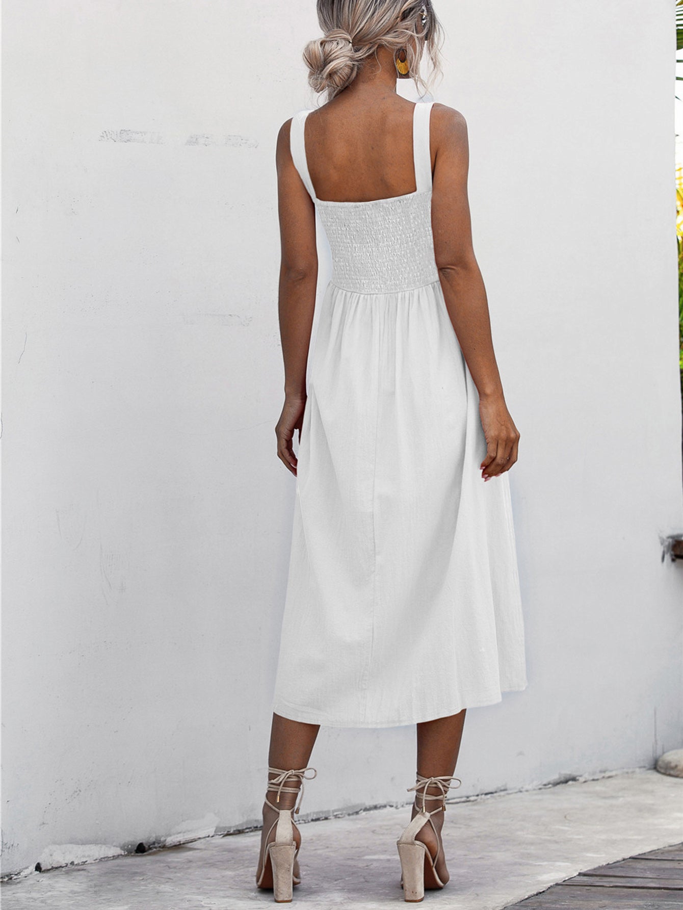 Square Neck Midi Dress